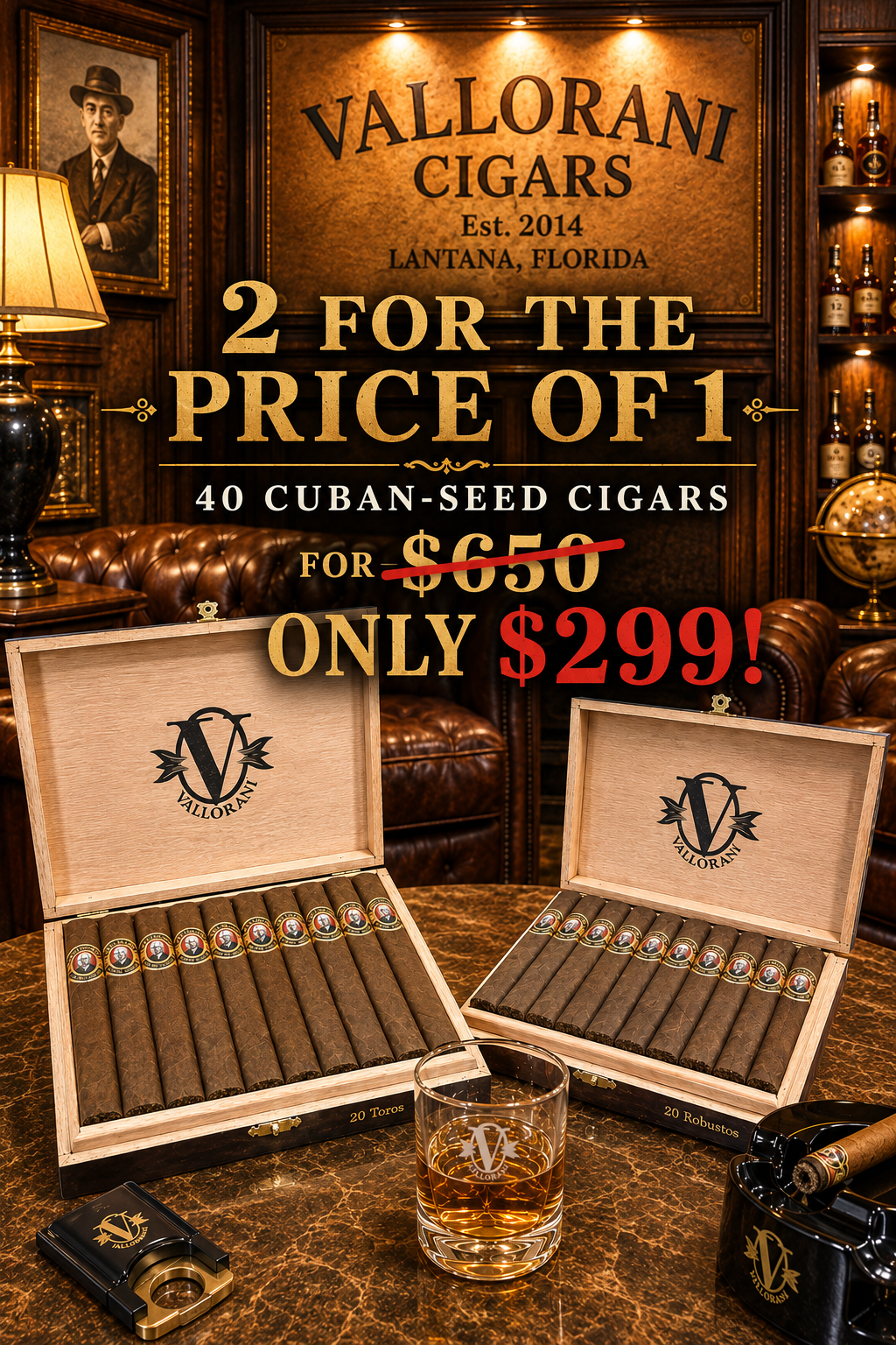 BOGO: Cuban-seed Rosado 2-Box Set (Toros and Robustos)