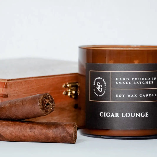 "Cigar Lounge" Soy/Coconut Wax Candle