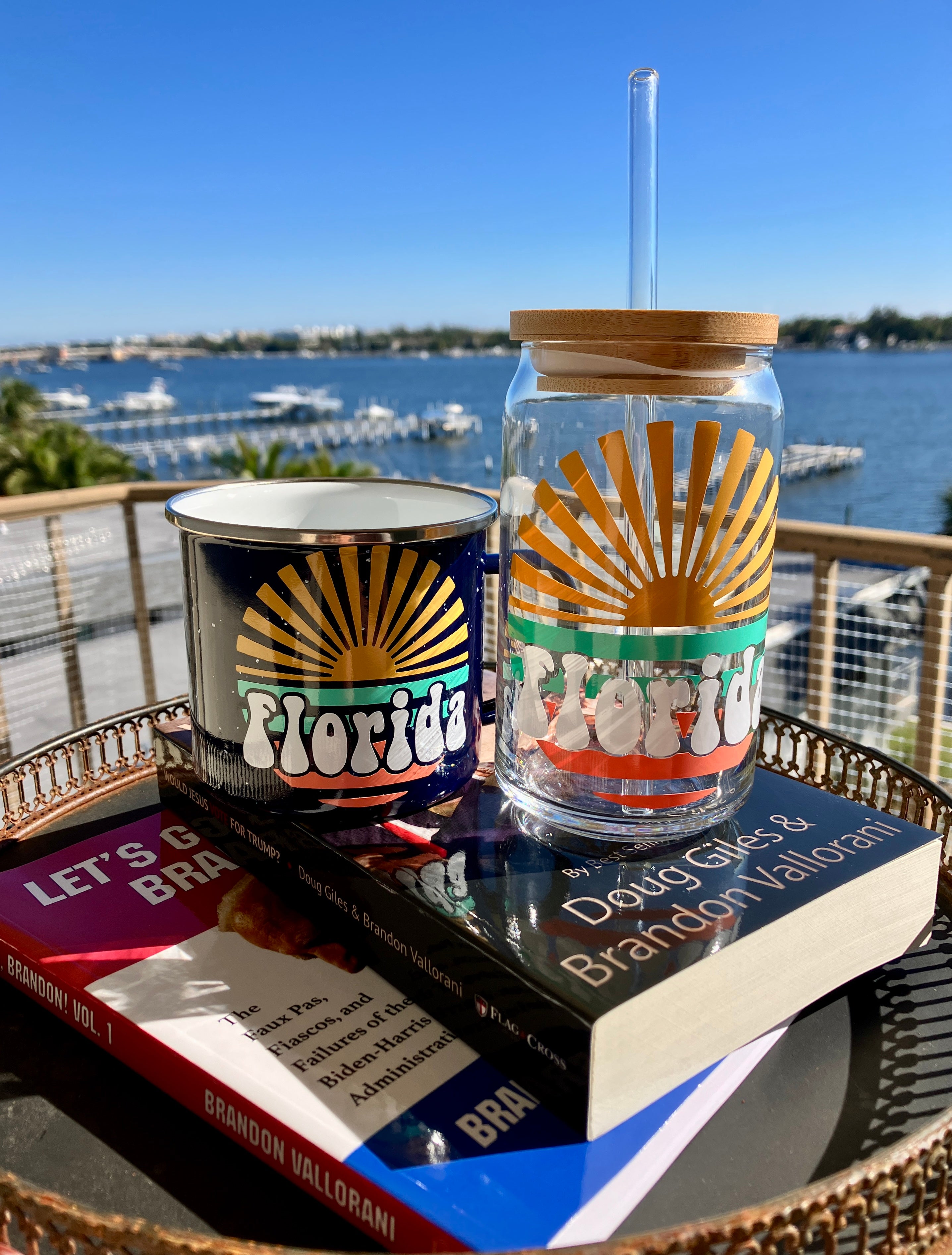 Vintage Florida Sunshine Mug & Glass