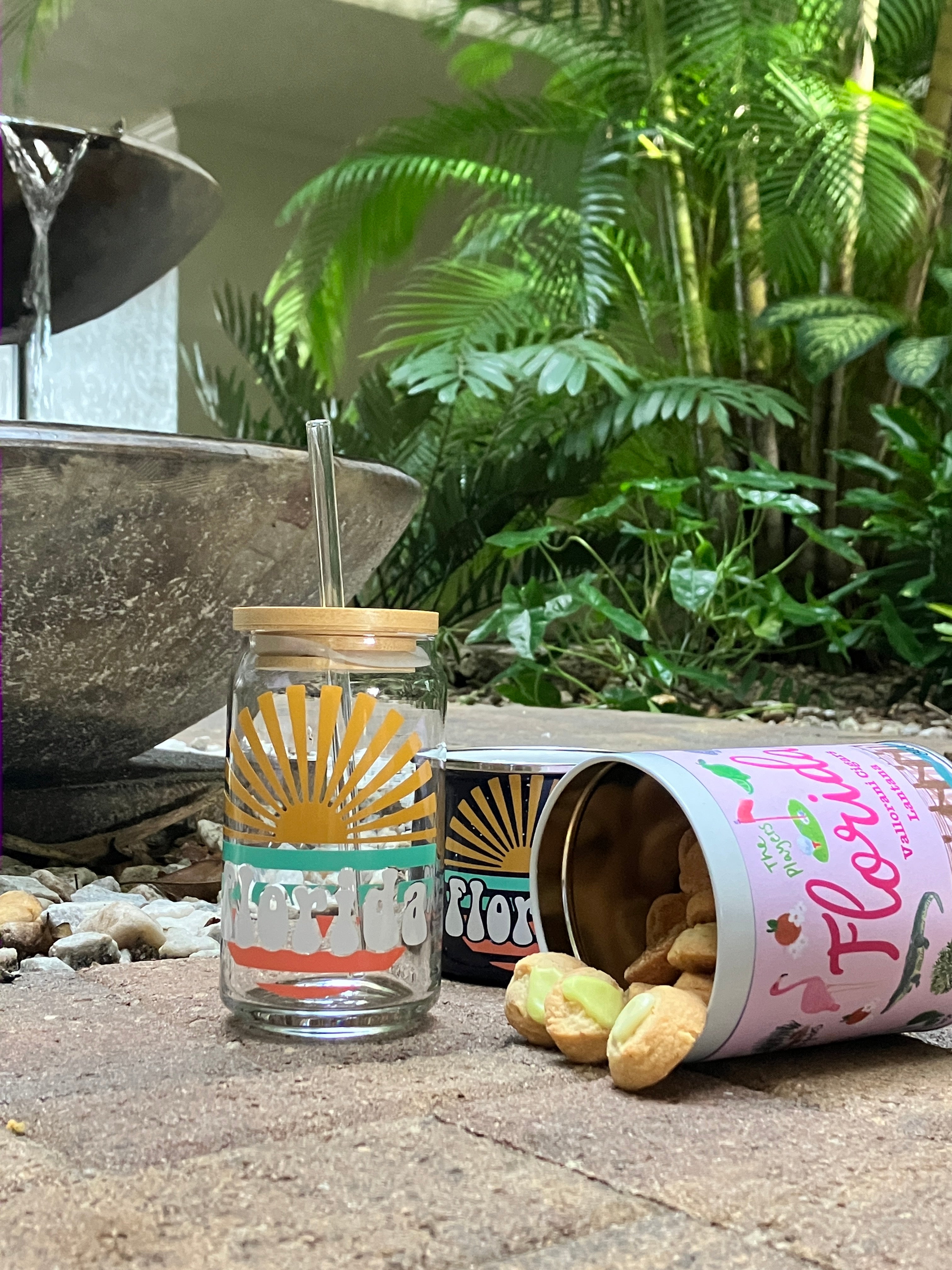 Vintage Florida Sunshine Mug & Glass