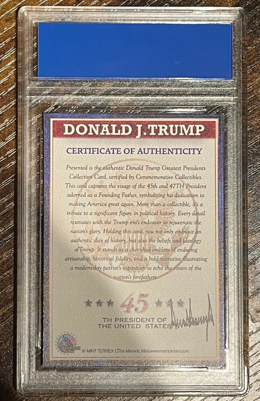 "47th President of the United States" Trump Collector's Card