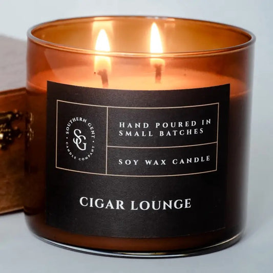 "Cigar Lounge" Soy/Coconut Wax Candle