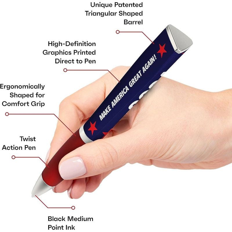 Trump 2024 MAGA 3-Sided Ballpoint Pen + FREE Let's Go Brandon Book!