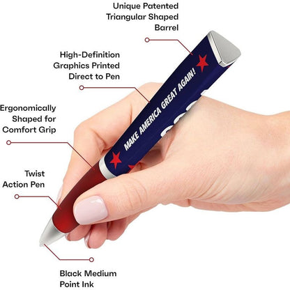 Trump 2024 MAGA 3-Sided Ballpoint Pen + FREE Let's Go Brandon Book!