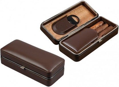 3-Stick Executive Travel Humidor + Cutter