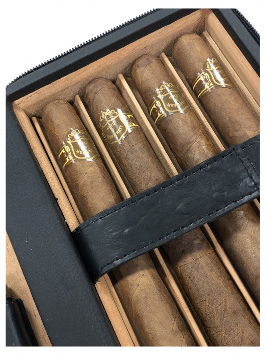 Manhattan Travel Humidor (Black), Cutter, Lighter, Humidifier and more!