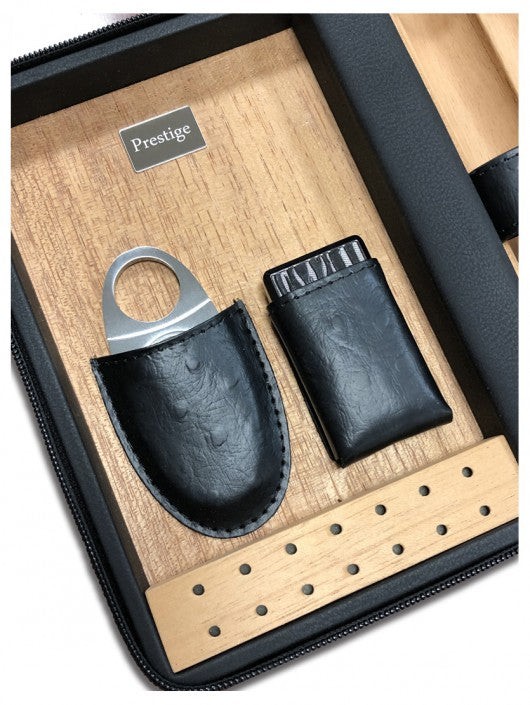 Manhattan Travel Humidor (Black), Cutter, Lighter, Humidifier and more!