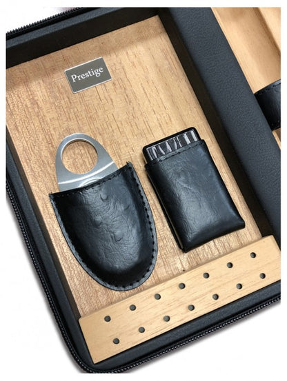 Manhattan Travel Humidor (Black), Cutter, Lighter, Humidifier and more!