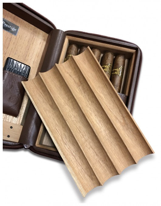 Manhattan Travel Humidor (Brown), Cutter, Lighter, Humidifier and more!