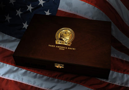 Trump 2024 Presidential Campaign Toro Cigars | (1 Box of 20) with 1 Free 250th Anniversary Rocks Glass!
